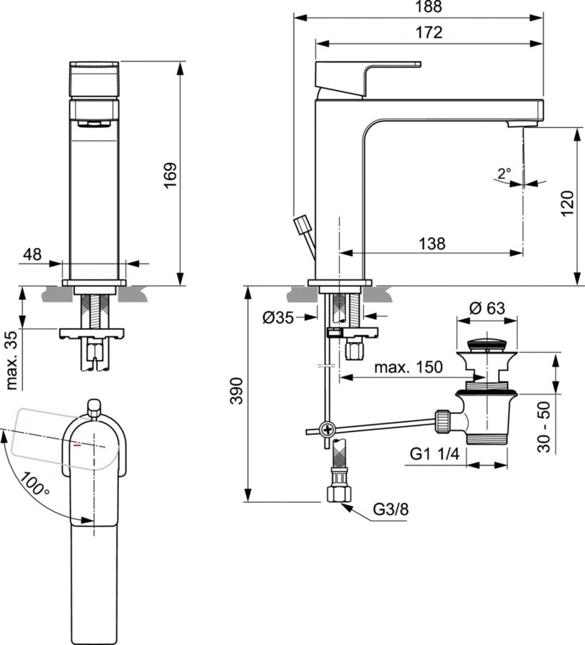 Смесителна батерия Edge Grande ColdStart (1)