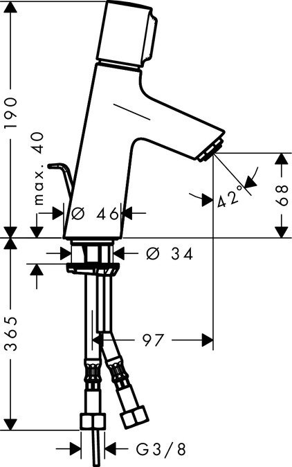 Смесителна батерия за мивка Talis Select S8 (1)