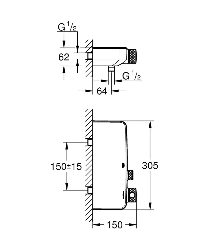 Термостатична батерия за душ Grohtherm SmartControl (1)