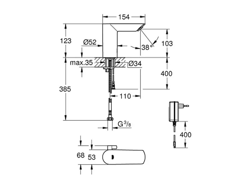 Батерия за мивка Bau Cosmopolitan E 6V (1)