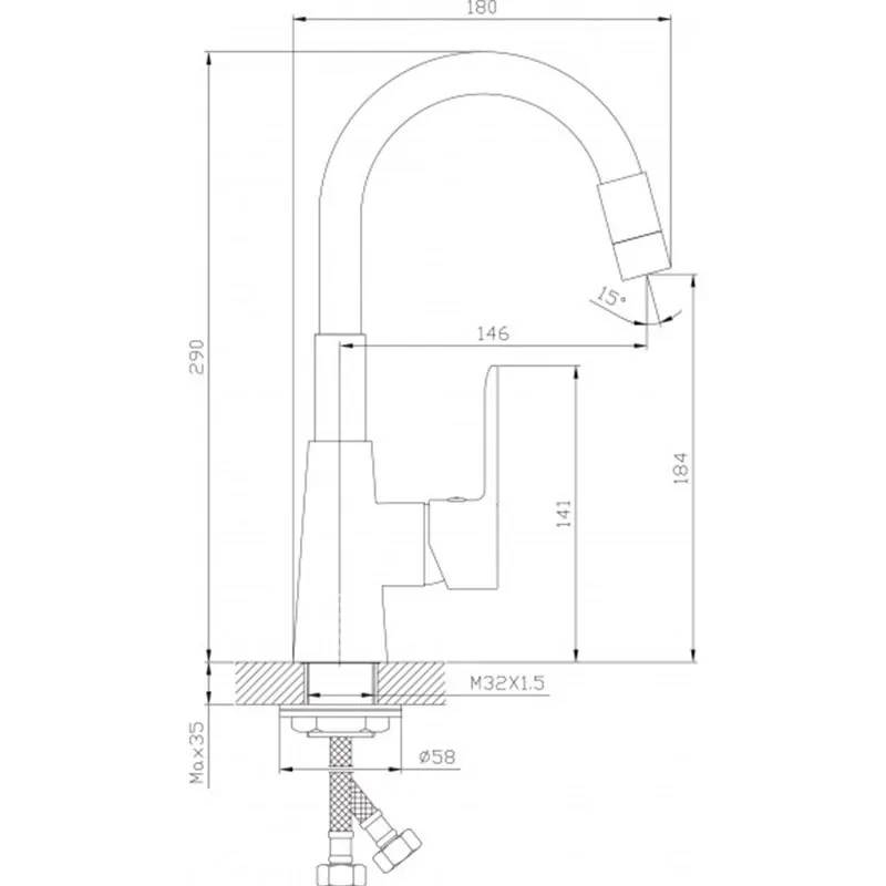 Смесител за умивалник Alisado ICF 124211 (1)